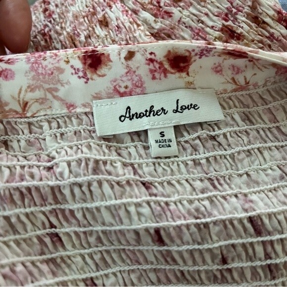 Anthropologie Another Love Smocked Floral Mini Dress in Pink Combo S NWOT - Picture 13 of 13